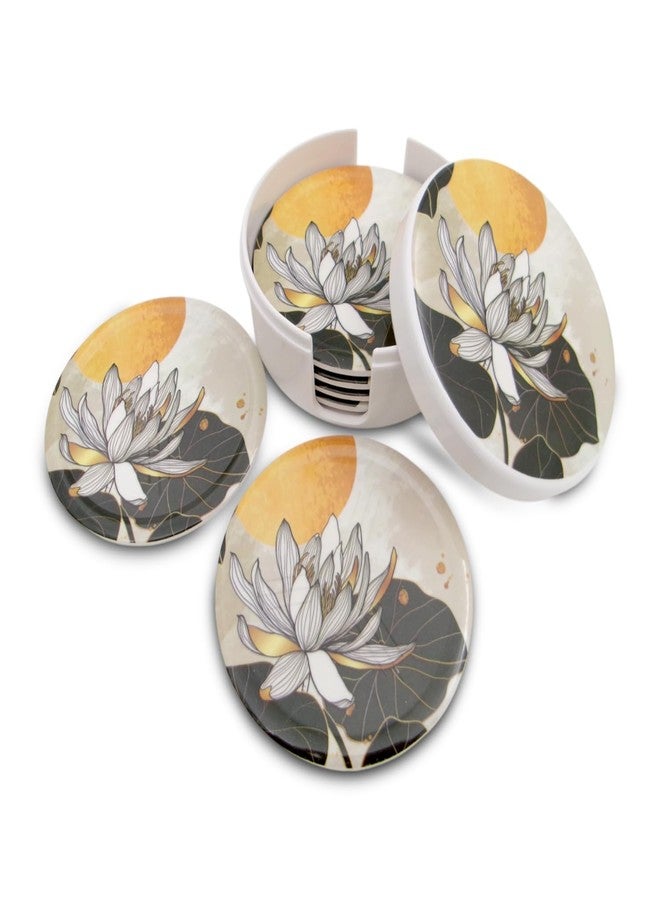 SUPERWARE | Food Grade Melamine | Coaster Set - Sun Room on White (8 Pcs.) | Serveware, Tableware, Stain Free, Glazed Finish - Image 3