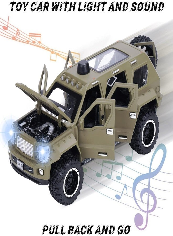 DUWOL 1:24 Diecast Metal Car Model G Pattong Toy Cars for Kids Pull Back Openable Doors with Light Sound - Image 4