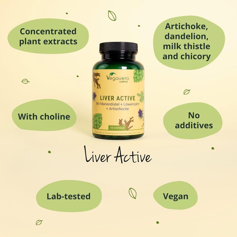 Vegavero مكملات دعم الكبد من فيغافيرو مع الخرشوف والشوك والكلين الطبيعي للتخلص من السموم وإصلاح بدون إضافات 120 كبسولة نباتية - Image 5