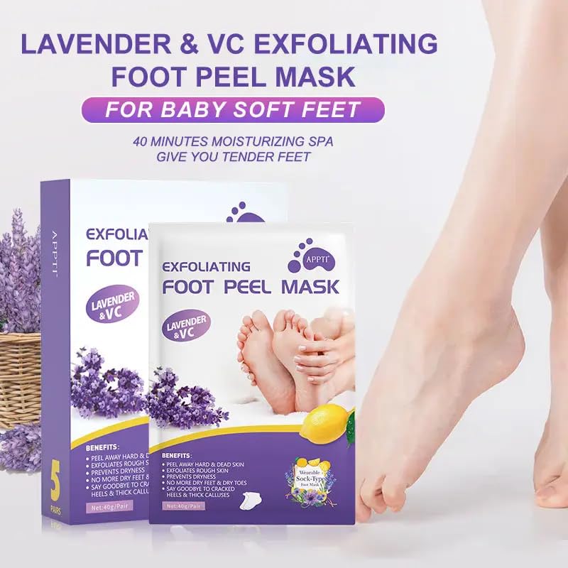 BIRDLINE Foot Peel Mask For Cracked Heels Dead Skin Calluses Remover Make Your Feet Baby Soft Get Smooth Silky Skin Removes Rough Heels Dry Toe Skin Natural Treatment To Home 2 PAIR - Image 2