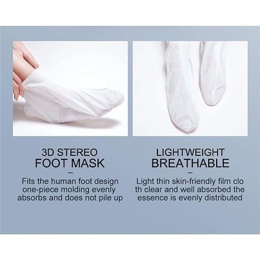 BIRDLINE Foot Peel Mask For Cracked Heels Dead Skin Calluses Remover Make Your Feet Baby Soft Get Smooth Silky Skin Removes Rough Heels Dry Toe Skin Natural Treatment To Home 2 PAIR - Image 4