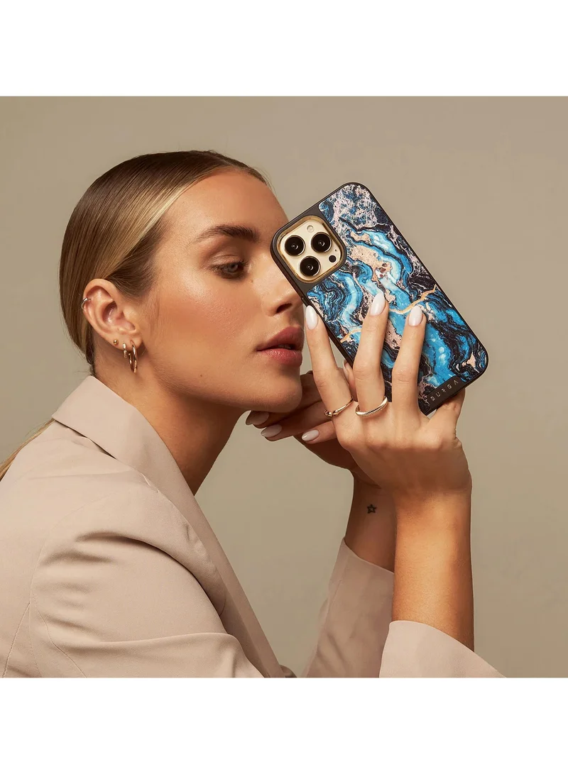 Burga  Premium Protective Case for iPhone 16 Pro - Mystic River Blue Marble Design - Elegant, Durable, and Shock-Resistant Cover for Superior Protection  | Best Price UAE