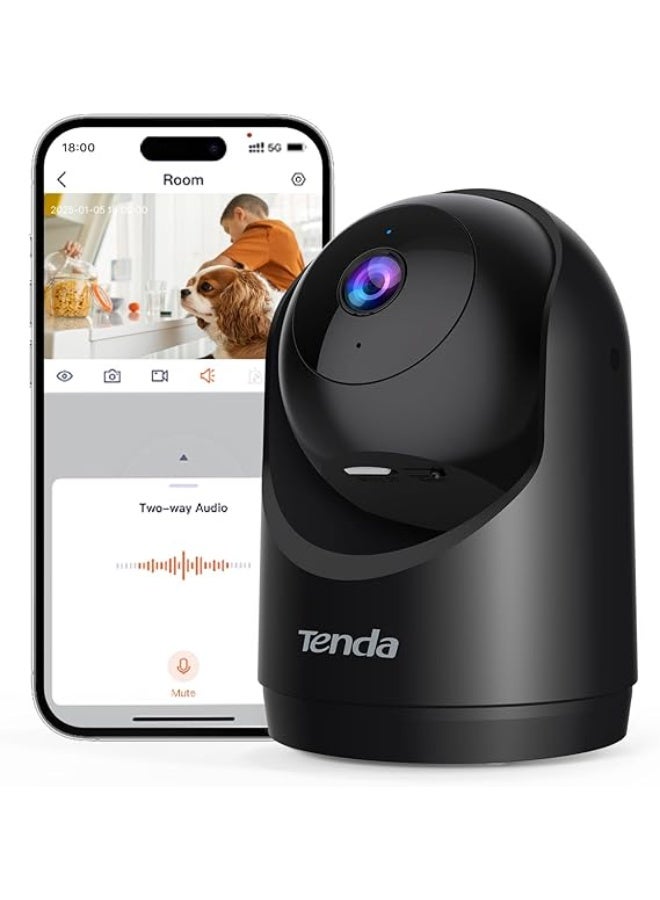 تيندا كاميرا مراقبة داخلية CP3 V3.0 دقة 2K واي فاي 6، دوران 360 درجة مع صوت ثنائي الاتجاه ورؤية ليلية وتقنية كشف الحركة ومنبهات وإشعارات فورية، للأطفال والحيوانات الأليفة من تيندا - Image 1