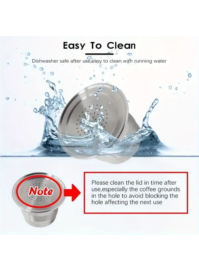 Stainless Steel Reusable Coffee Capsules Set A For Espresso Machine Save Money Reduce Waste - Image 4