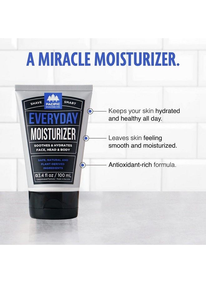 pacific shaving company - Everyday Moisturizer Daily Postshave Moisturizer Cream For Men & Women Hydrating Face Cream With Jojoba Oil Avocado Oil Shea Butter & Argan Oil For Face (3.4 Oz) - Image 1