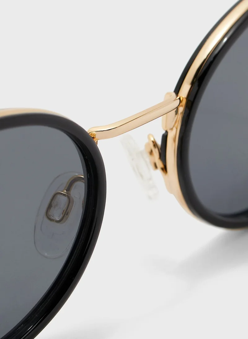 Quay Line Up Round Sunglasses