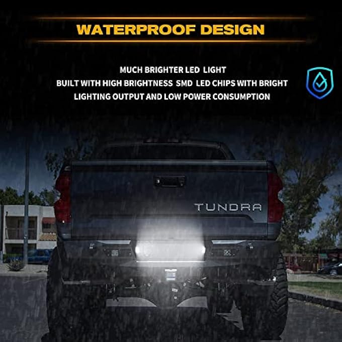 Gempro Led License Plate Light Assembly Lamp Replacement Compatible With Tundra 20142021 Tacoma 20162021 Pickup Truck 6500K White - Image 5
