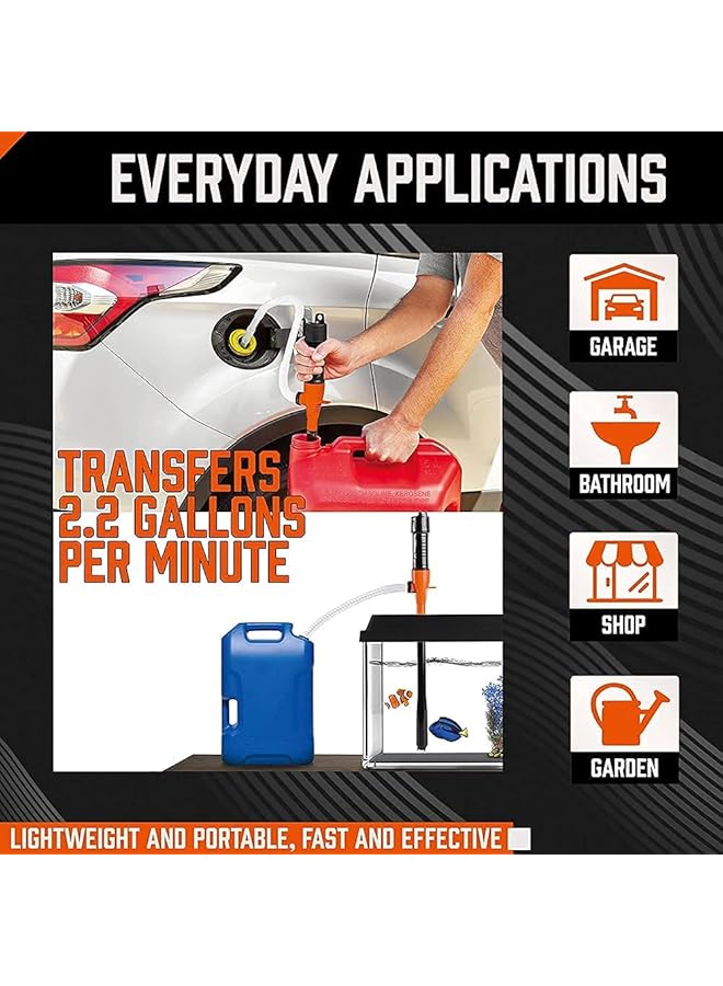 SYOSI Portable Power Battery Pump, 2.2Gpm, Water & Fuel Transfer Pump Battery Operated Liquid Transfer Pump For Gasoline Diesel Fuel - Image 2