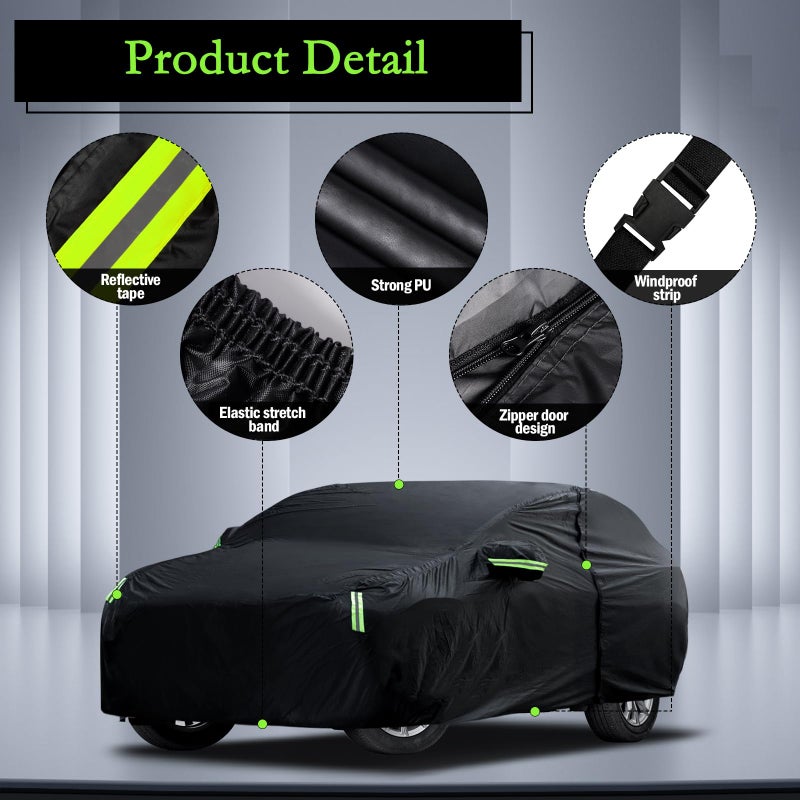 Migaven Car Cover Custom Fit for Honda CRV 1997-2026, Toyota RAV4 2006-2026, Waterproof All Weather for Automobiles Full Exterior Cover Rain Sun Snow Protector with Door Zipper - Image 2