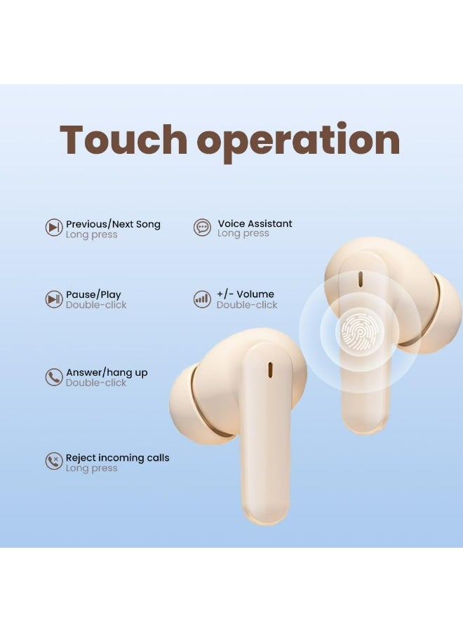 Wireless Earbuds, Bluetooth 5.4 Headphones Ear Buds With Bass Stereo Sound Noise Reduction Earphones, 120H Playtime,IPX7 Waterproof USB-C , Touch Control LED Display Headset For Work Sport  - Image 2