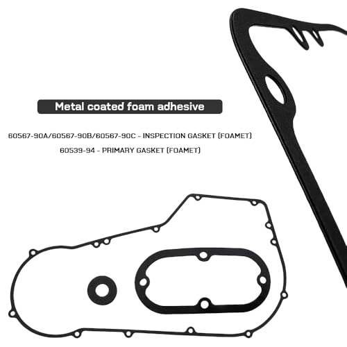 WEICHENGXIN Clutch Primary Cover Gasket Kit Compatible with Dyna Softail Fat Boy Heritage Softail Night Train 1994-2005 - Image 4