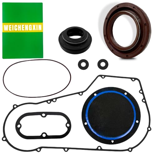 WEICHENGXIN Clutch Primary Cover Gasket Kit Compatible with Dyna Softail Fat Boy Heritage Softail Night Train 1994-2005 - Image 1