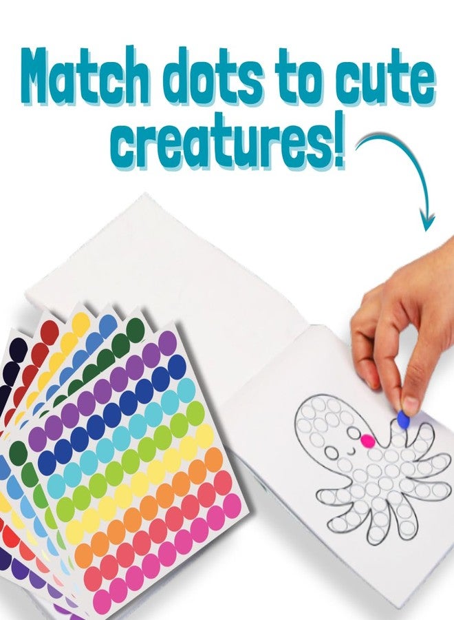 CocoMoco Kids Premium Dot Stickers for Kids with 123, ABC & Animals Sticker Book -1500+ Round Stickers Fun Craft Supplies for Boys & Girls, Learning Activities, Sticker Activity Book (Pack of 3) - Image 4