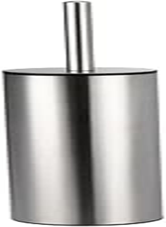 Toilet Brush and Holder with Metal Handle, Stainless Steel, 15 inch Height, Easy Installation