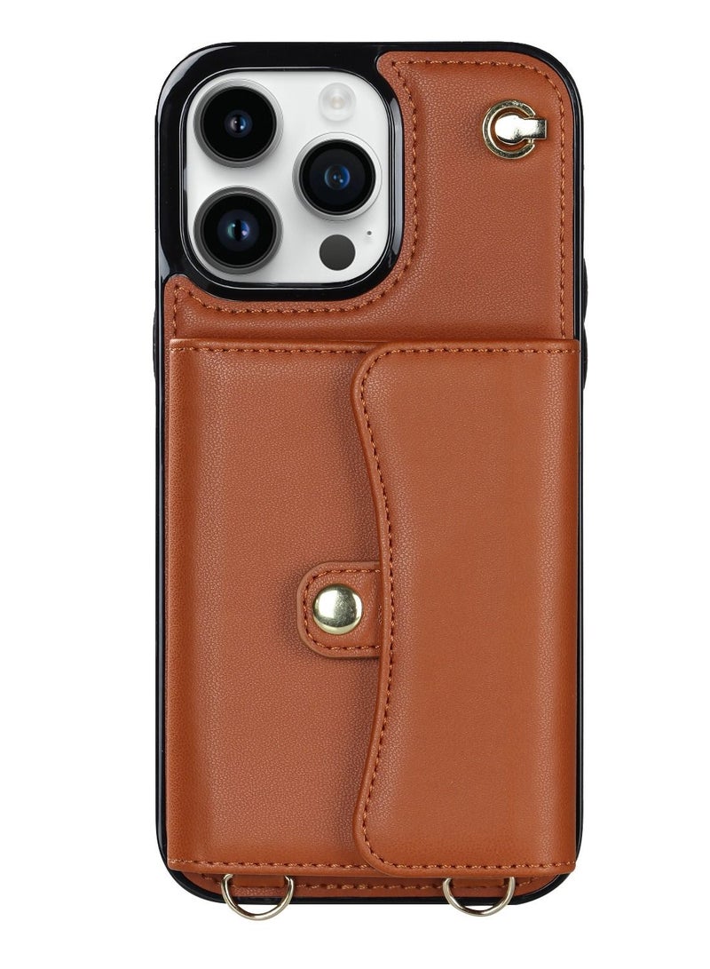 Suteni Back Cover Leather Card Slots Phone Case for iPhone - Image 1