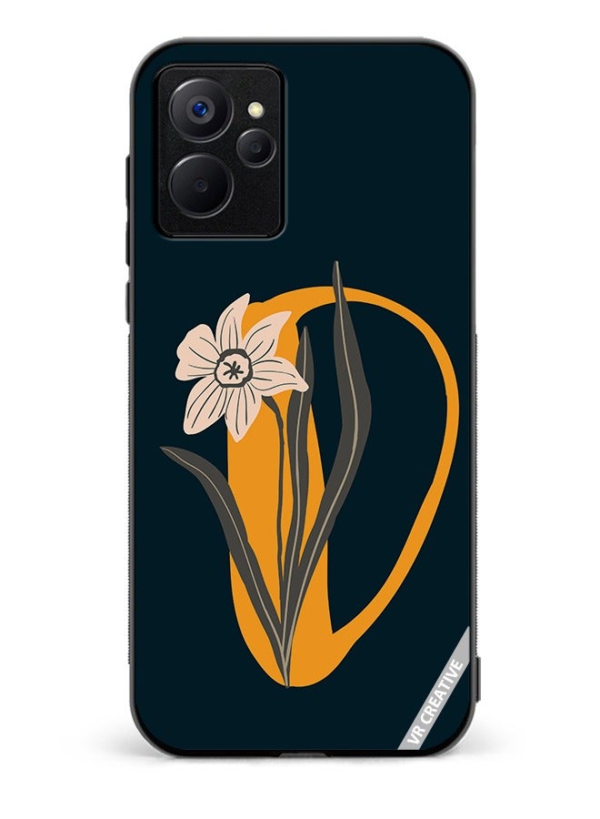 VR CREATIVE Protective Case Cover For Realme 9i 5G Alphabet D Design Multicolour - Image 1