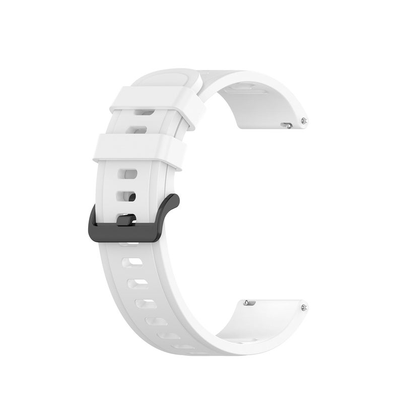 S-TOP For Garmin Approach S40 20mm Solid Color Soft Silicone Watch Band(White) - Image 2