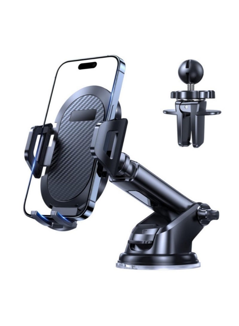 Car Phone Holder Long Arm Phone Holder Stand Car For Dashboard Windshield Air Vent Compatible With All Smartphones - Image 1