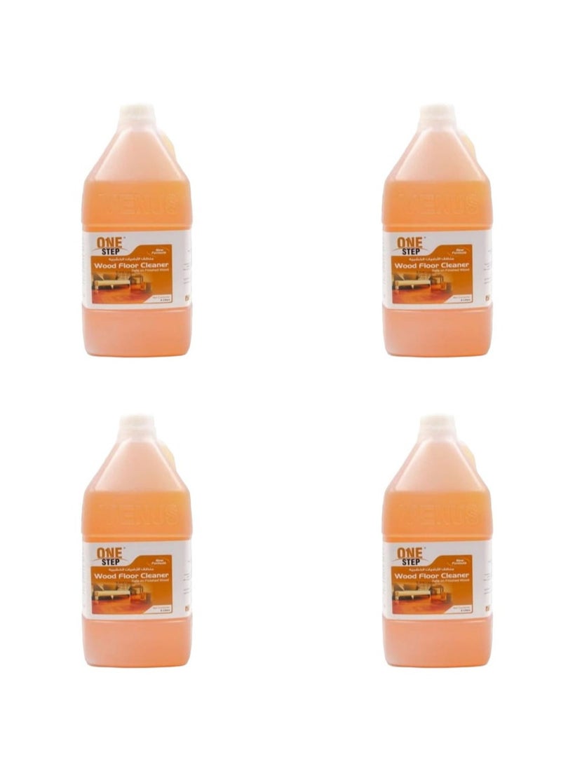 One Step Venus Disinfectant and Cleaner for Wooden Floors 4 Liter * 4 Pack