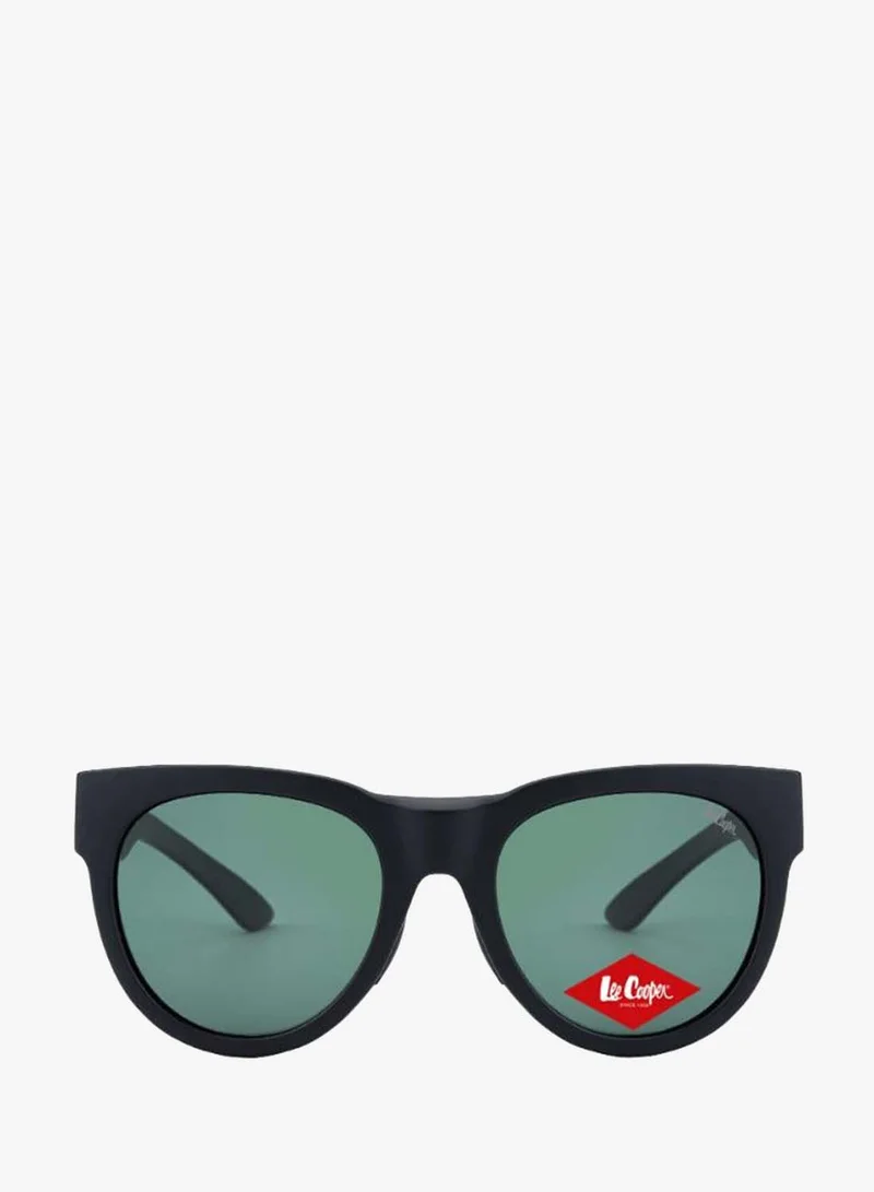 Lee Cooper Polarized Sunglasses Black Frame Green Mirror Lens 54mm  - LCM10739C1