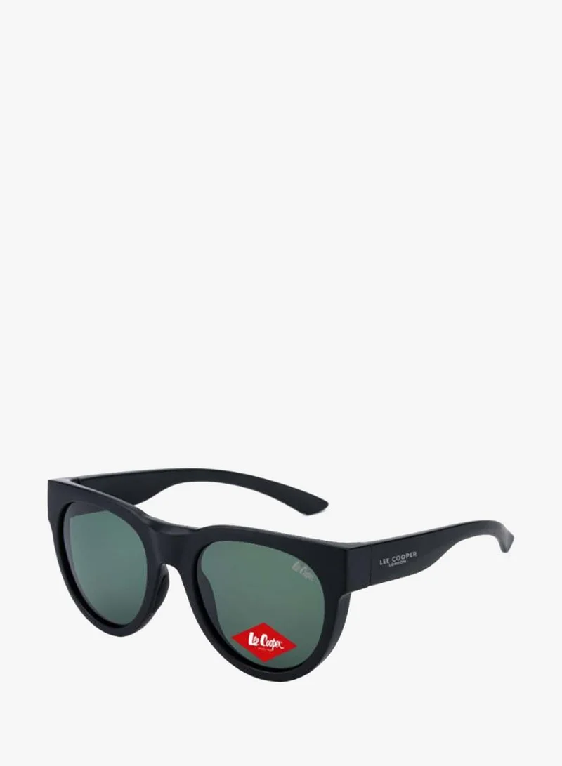 Lee Cooper Polarized Sunglasses Black Frame Green Mirror Lens 54mm  - LCM10739C1