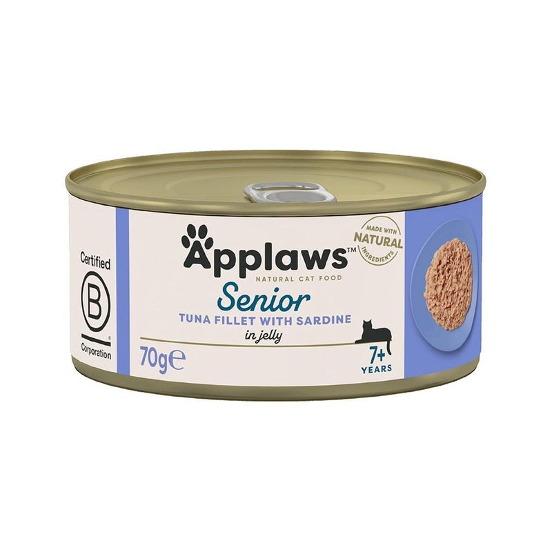 Applaws Tuna Fillet with Sardine Senior 7+ Wet Cat Food 70g