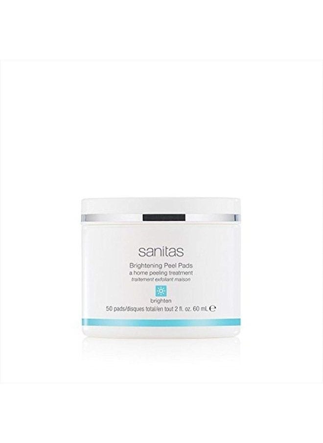 Sanitas Skincare - Brightening Peel Pads, Home Peeling Treatment, Lactic Acid, Glycolic Acid, Salicylic Acid, Exfoliating Peel Pads, 50 pads / 2 Ounces - Image 1