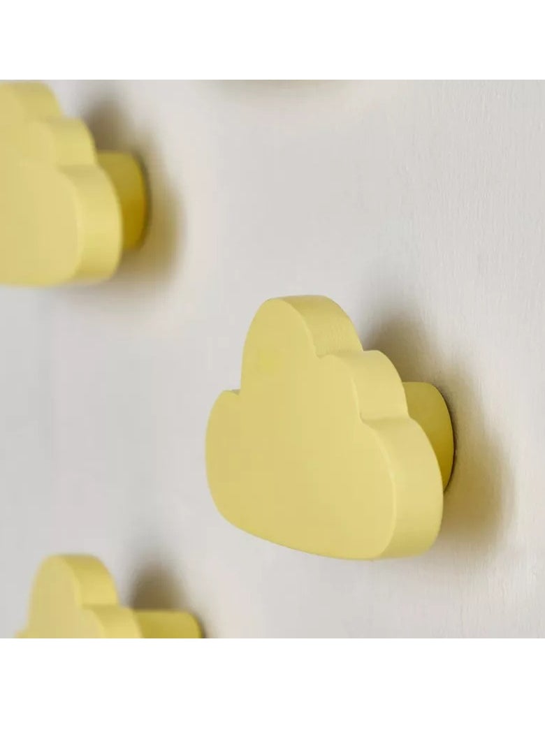 Home Box Cloud Shaped 4 Piece Wooden Wall Hook Set 9x3x5 cm  - Image 2