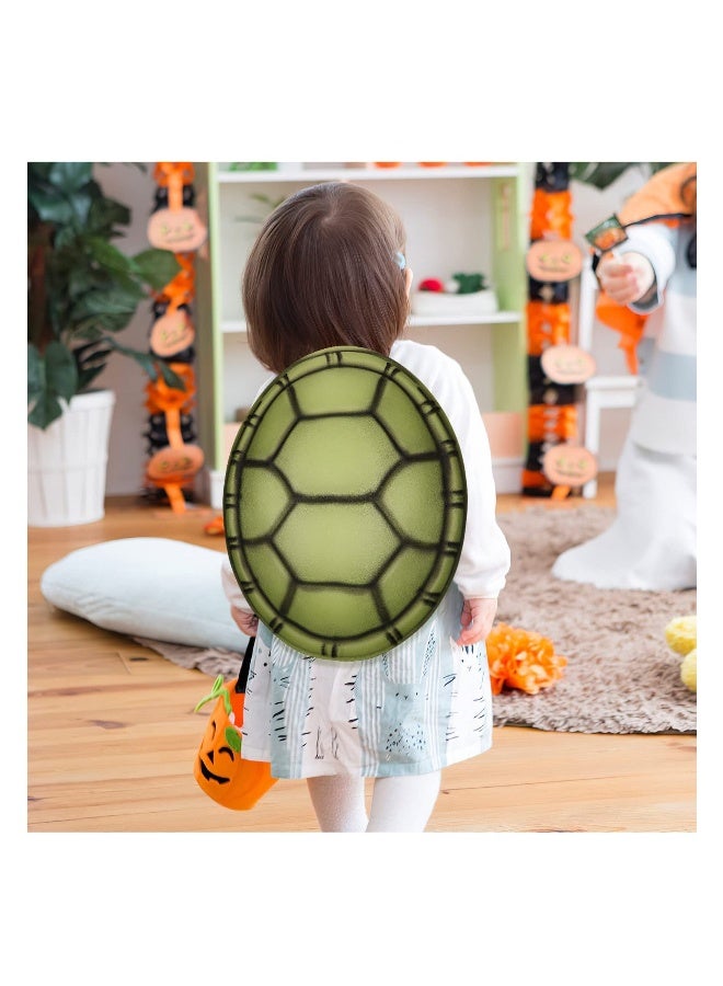 2Pcs Turtle Costumes, Turtle Shell Party Cosplay Costume for Ninja Turtle, EVA Turtle Shell Backpack for Kids Adults Holiday Fancy Dress Up Costume Accessories 