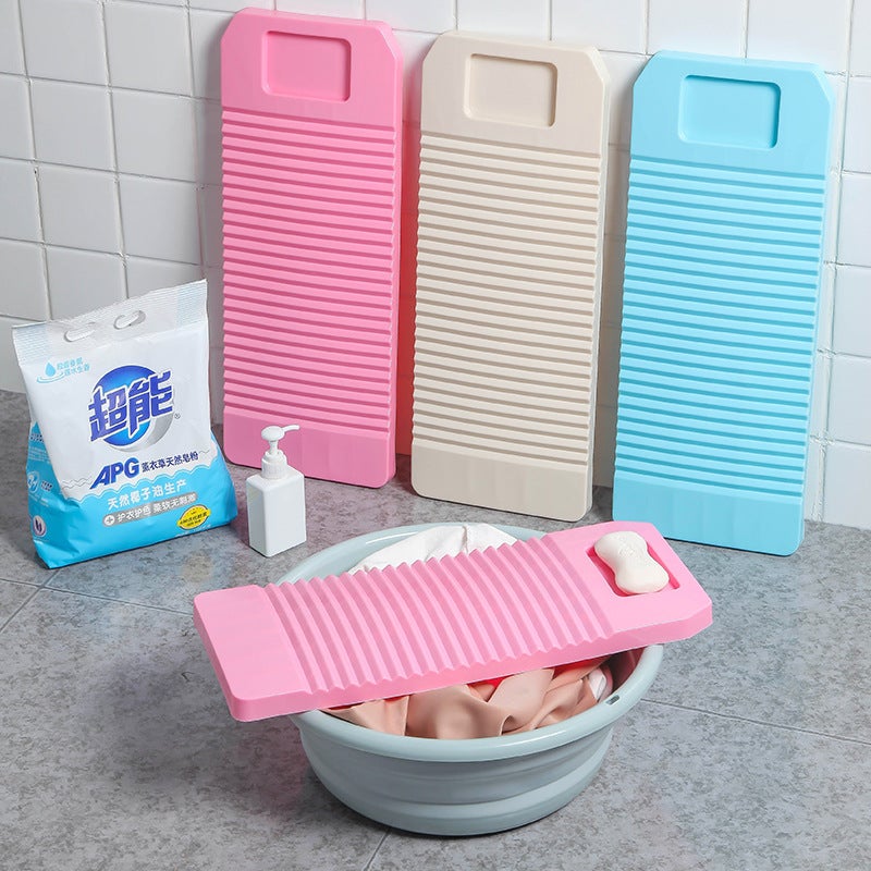 Traditional Plastic Washboard for Home Use Rice White 