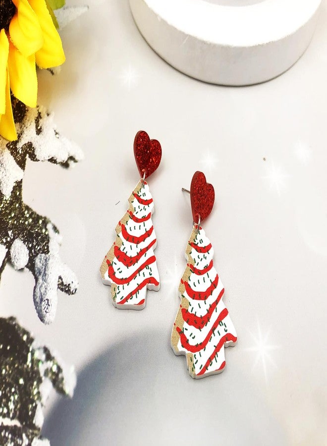 INENIMARTJ Christmas Earrings for Women Christmas Theme Earrings Acrylic Christmas Tree Gingerbread Man Decoration Dangle Drop Earrings Xmas Holiday Earrings for Women - Image 2
