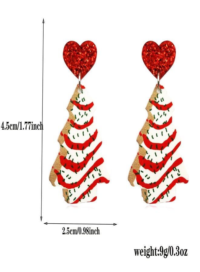 INENIMARTJ Christmas Earrings for Women Christmas Theme Earrings Acrylic Christmas Tree Gingerbread Man Decoration Dangle Drop Earrings Xmas Holiday Earrings for Women - Image 4