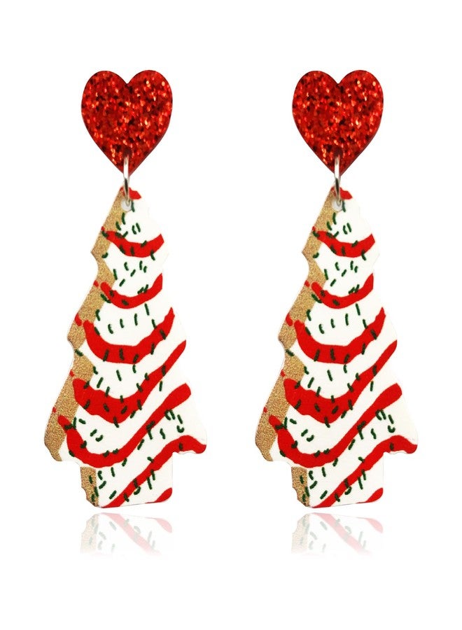 INENIMARTJ Christmas Earrings for Women Christmas Theme Earrings Acrylic Christmas Tree Gingerbread Man Decoration Dangle Drop Earrings Xmas Holiday Earrings for Women - Image 1