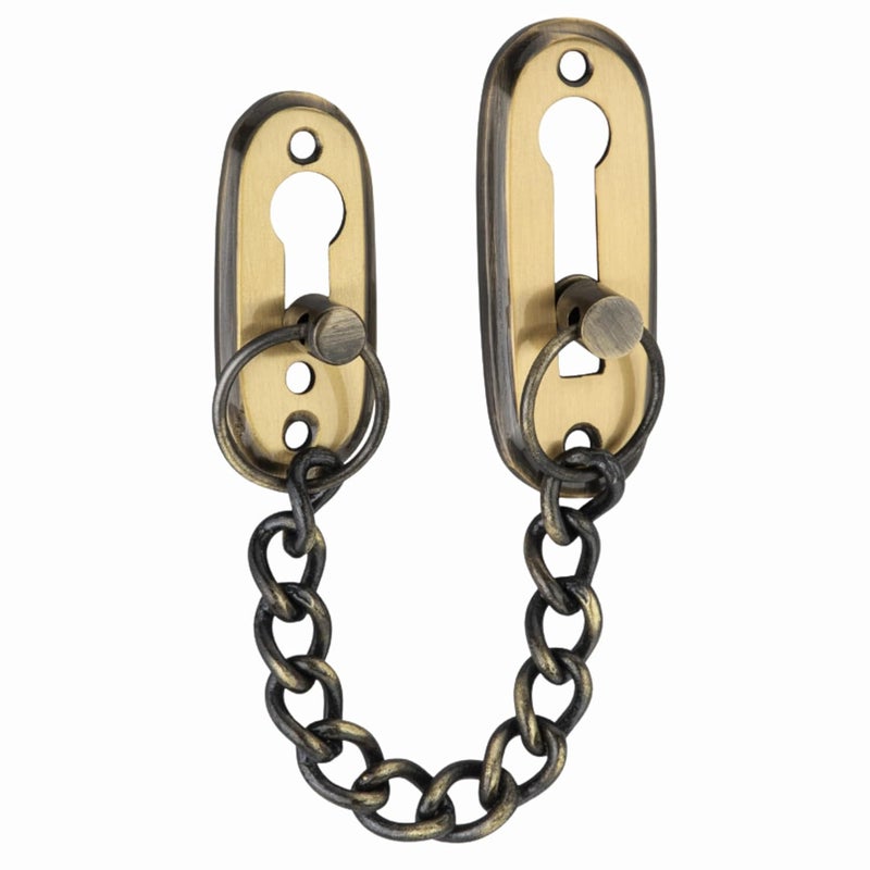 Xpert سلسلة باب نحاسية (عبوة من 1) تعمل مع قفل السلسلة للباب وقفل الباب - قفل سلسلة للباب الرئيسي وقفل أمان للباب - قفل لسان للباب وأمان الباب (DC-125) - Image 4