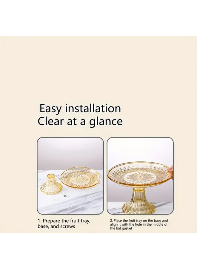 Gray Acrylic Cake Dessert Stand 5 91 Inch Shatterproof Serving Tray For Parties - Image 3