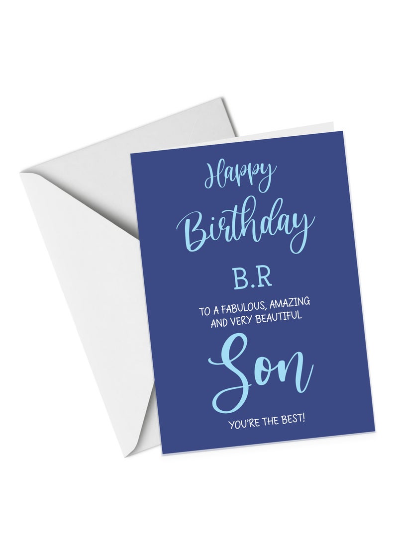 Share the Love A5 Happy Birthday Son Personalised Greeting Card  - Image 3