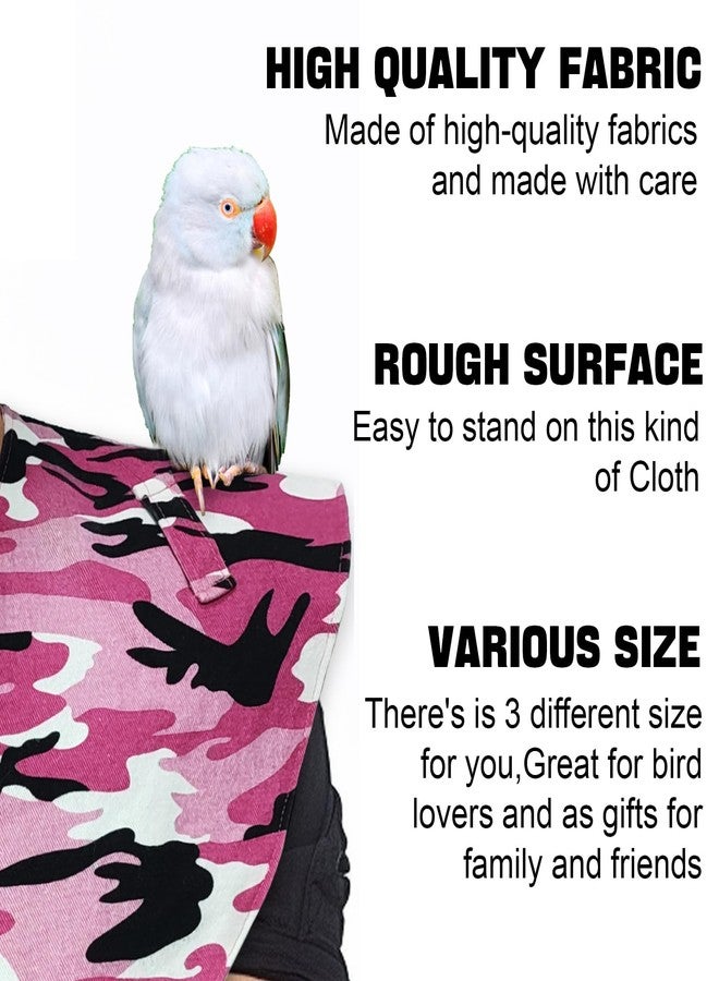 XQIGI Parrot Anti-Scratch Shoulder Protector, Hang Bird Anklet Toys, Waterproof Pet Training Pad Poop Diaper Anti-bite Shawl for Parakeets Cockatiels Macaws Lovebirds Finches (Small,Pink) - Image 3