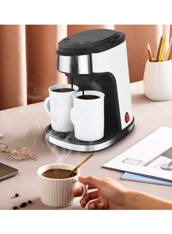 دينكس ماكينة تحضير القهوة بالتنقيط الأوتوماتيكية للإسبريسو والشاي ومسحوق الحليب مع كوبين من الفولاذ المقاوم للصدأ بقوة 450 وات - Image 3