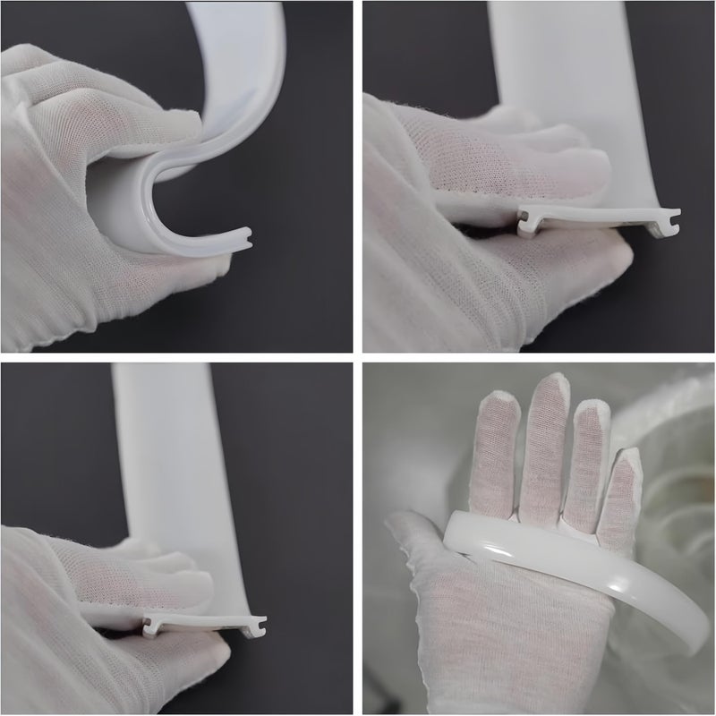 KSDLMPA 16.4Ft/5M Silicone LED Cover, Alumium Profile Silicone Channel Diffuser Flexible PC Lampshade Line for Strip Lights, Ceiling Lamp, Under Cabinet Cover Replaceable Installation (12mm) - Image 5