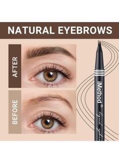 iMethod Eyebrow Pen - Eyebrow Pencil With Micro 4-Fork Tip, Microblading Eyebrow Pen For Natural Hair-Like Brows, Long-Lasting Eye Brow Pencils For Women, Smudge-Proof, Light Brown  - Image 3