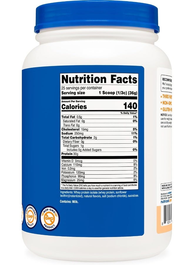 Nutricost Whey Protein Isolate Powder Cake Batter, 2Lbs - Image 2