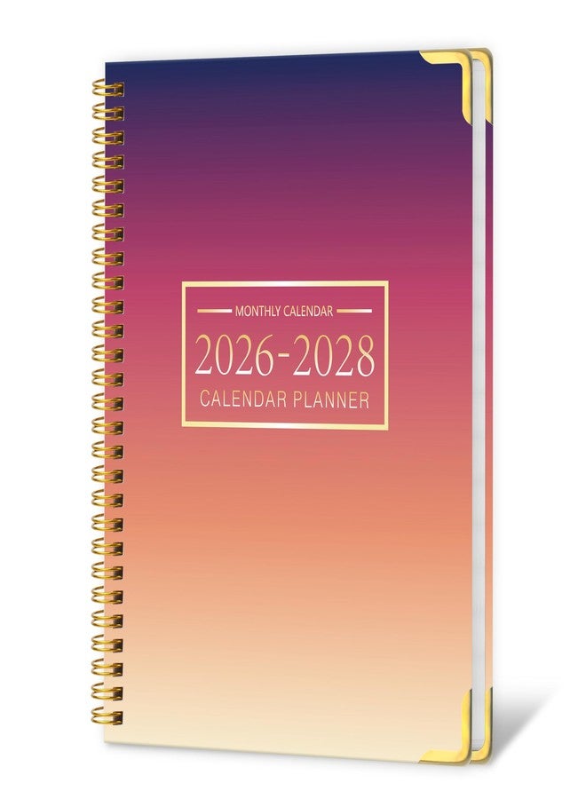Kamoy Monthly Planner 2026-2028, 2026 Calendar 36 Months Planner, Jan. 2026 - Dec. 2028, 8.5" x 11", Academic Planner Hard PVC Cover with Spiral Bound, Perfect for School & Office for Women & Men (Gradient - Image 1