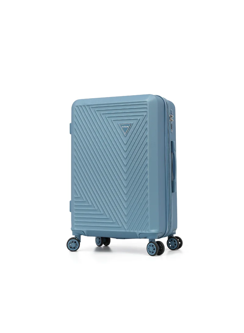 تيتان Hardside Luggage Trolley Bag 3 Pieces Set,Blue (S-20",M-24",L-28")