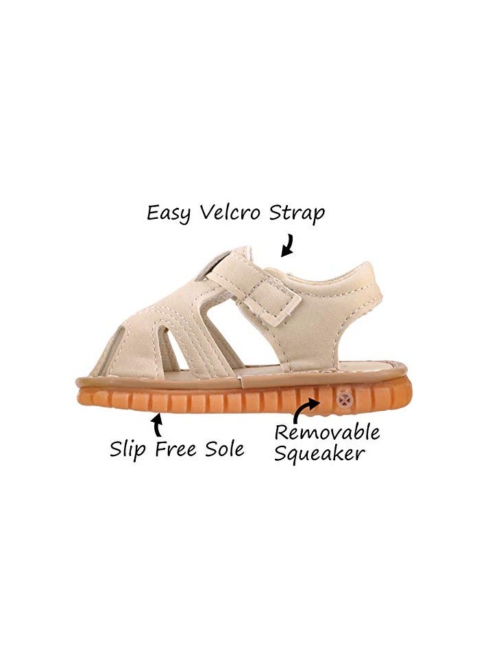 Boys Girls Summer Squeaky Sandals Closed-Toe Anti-Slip Premium Rubber Sole Toddler First Walkers Shoes - Image 2