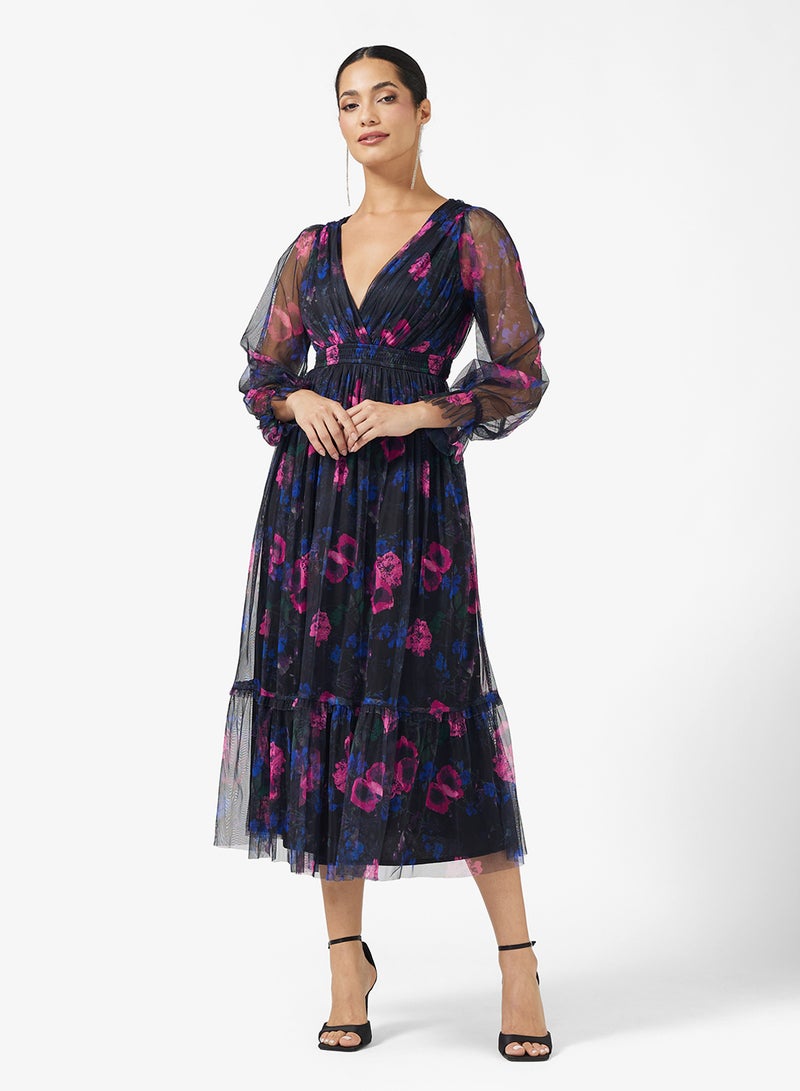 Anaya With Love Ruffle Hem Tulle Midi Dress - Image 4