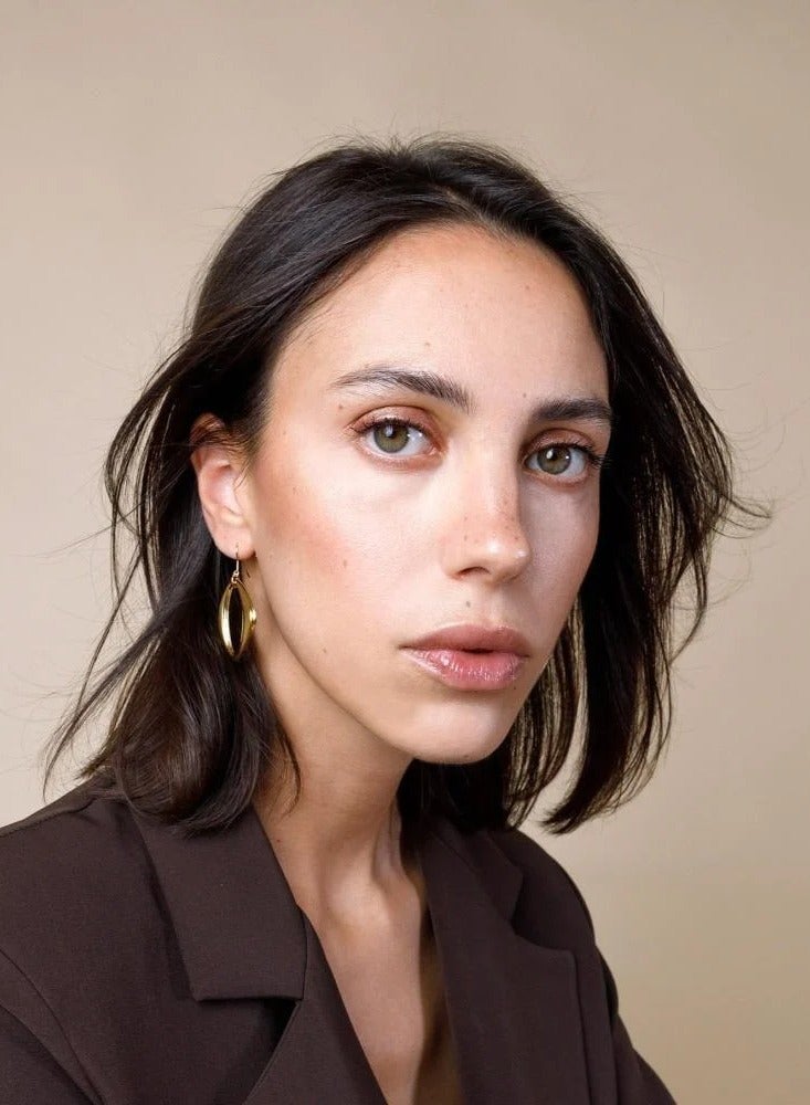 فارما سلك أذن معيني مقاس 42 مم مطلي بالذهب عيار 18 قيراط - Image 4