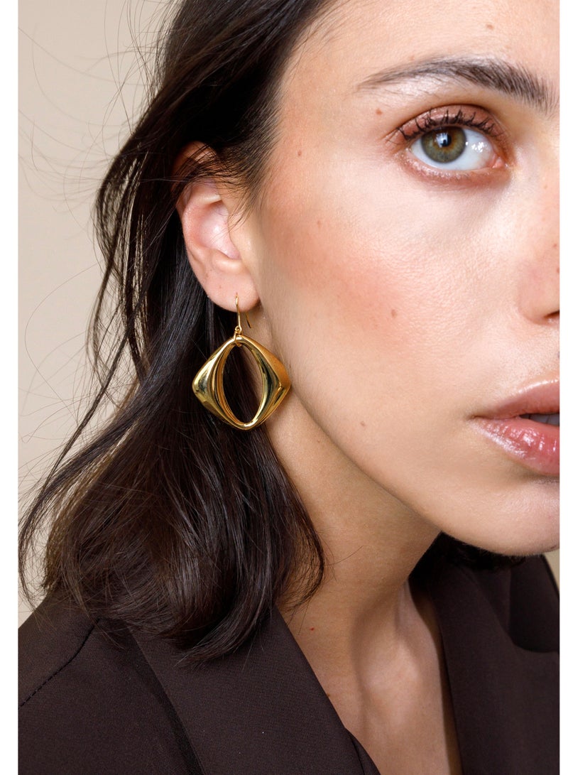 فارما سلك أذن معيني مقاس 42 مم مطلي بالذهب عيار 18 قيراط - Image 3