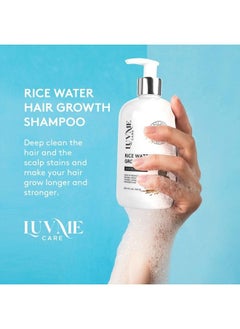 Luv Me Care Rice Water Hair Growth Shampoo With Biotin,Rice Water for Hair Growth- Hair Shampoo for Hair Growth for Thinning Hair and Hair Loss, All Hair Types, Men and Women 10 Fl Oz  - Image 2