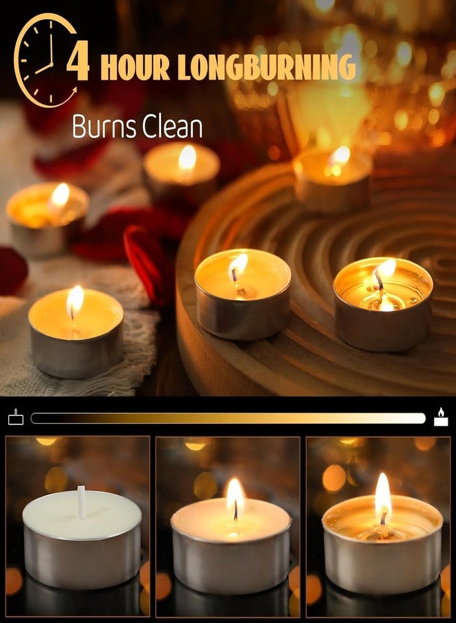Coku Paraffin Wax White Tealight Smokeless Diya Unscented Candles 4.5 Hour Burn Time | Long Lasting Smokeless Candle for Home Décor, Romantic Dinners, Weddings, Diwali Decorations (Pack of 50) - Image 3