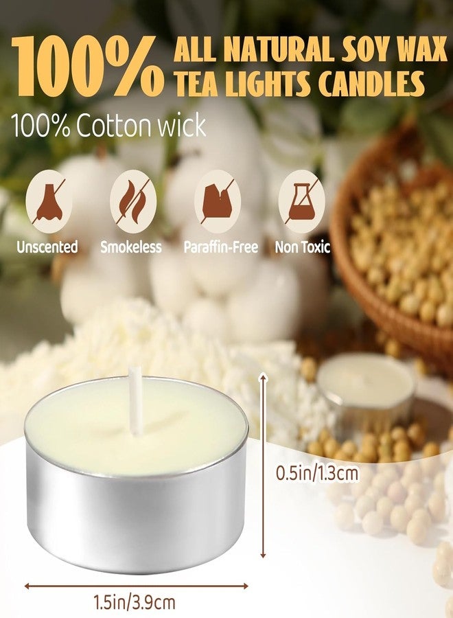 Coku Paraffin Wax White Tealight Smokeless Diya Unscented Candles 4.5 Hour Burn Time | Long Lasting Smokeless Candle for Home Décor, Romantic Dinners, Weddings, Diwali Decorations (Pack of 50) - Image 2